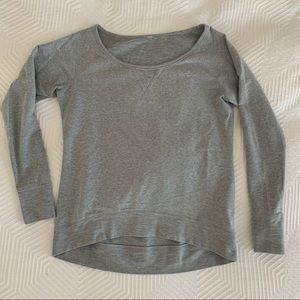 Lululemon Grey wide neck sweater shirt